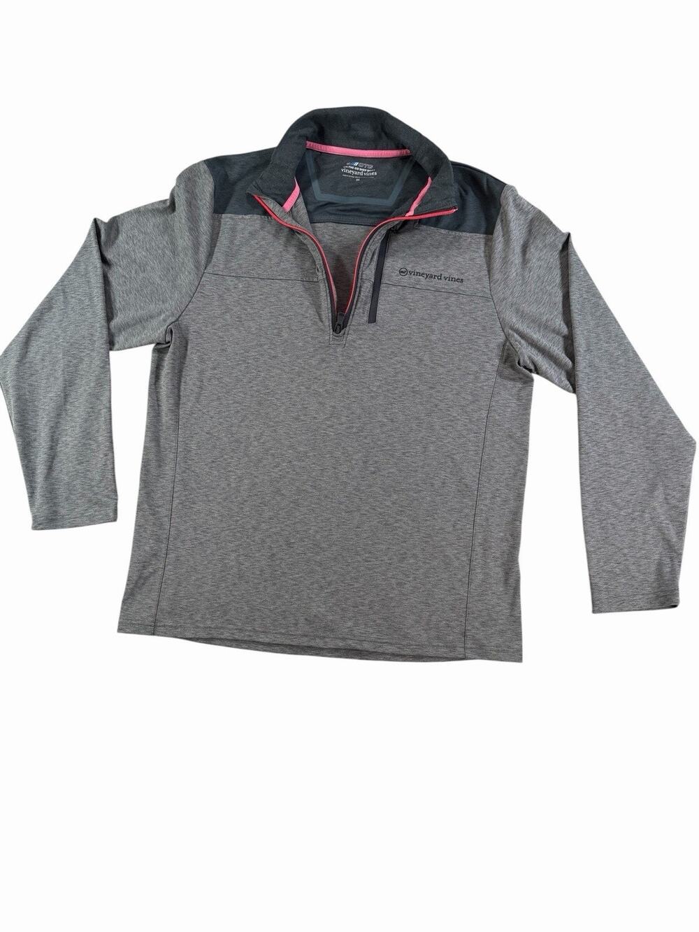Vineyard Vines OTG Shep Shirt 1/4 Zip Mock Neck Stretch Pullover Men’s M Gray